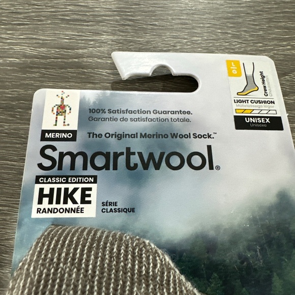 Smartwool Classic Edition Hike Merino Crew Height, Taupe Light Cushion Unisex L - Picture 2 of 6